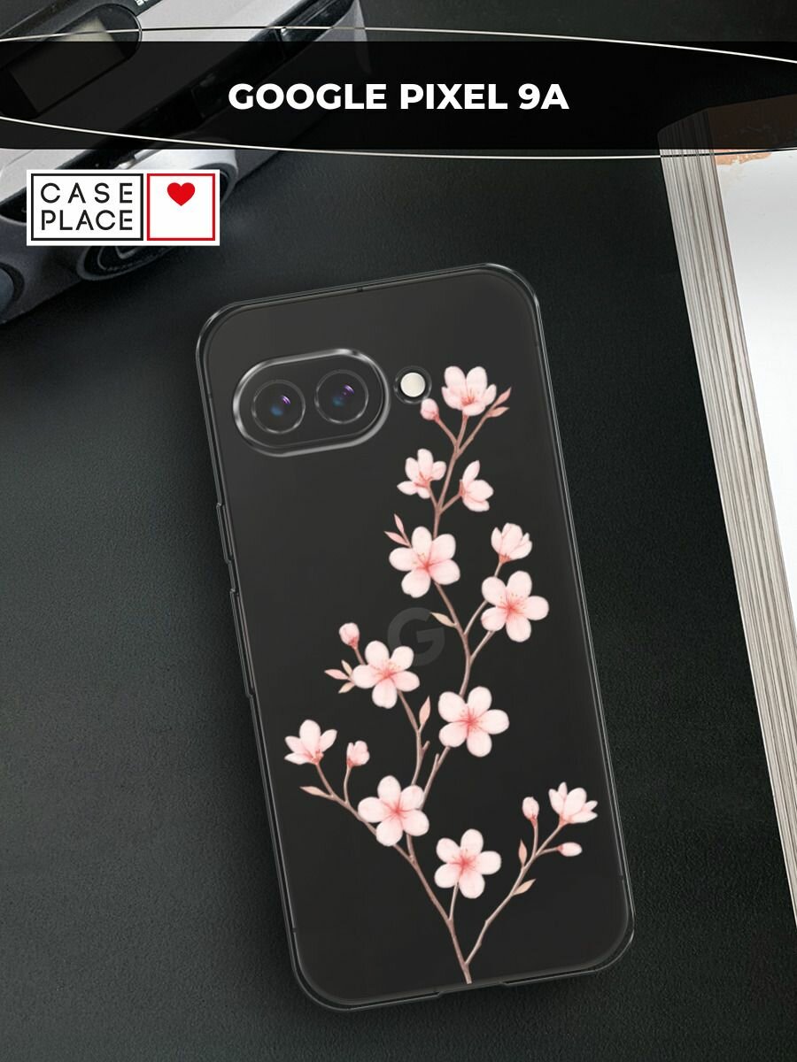 Чехол на Google Pixel 9a / Гугл Пиксель 9a с принтом "Веточка сакуры 2"