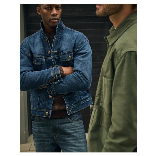 фото Куртка джинсовая lee men rider jacket, размер s, синий