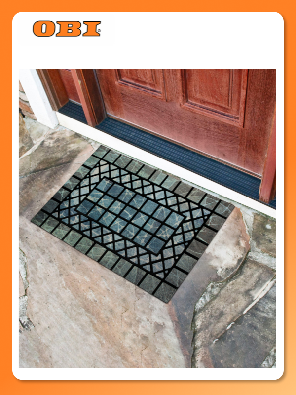 Коврик придверный флок. 45х75 см 6609-02 Тауэр