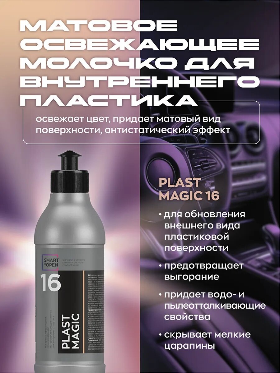 Набор SMART OPEN INTERIOR BOX, для ухода за автомобилем, 4 в 1 — фото 1