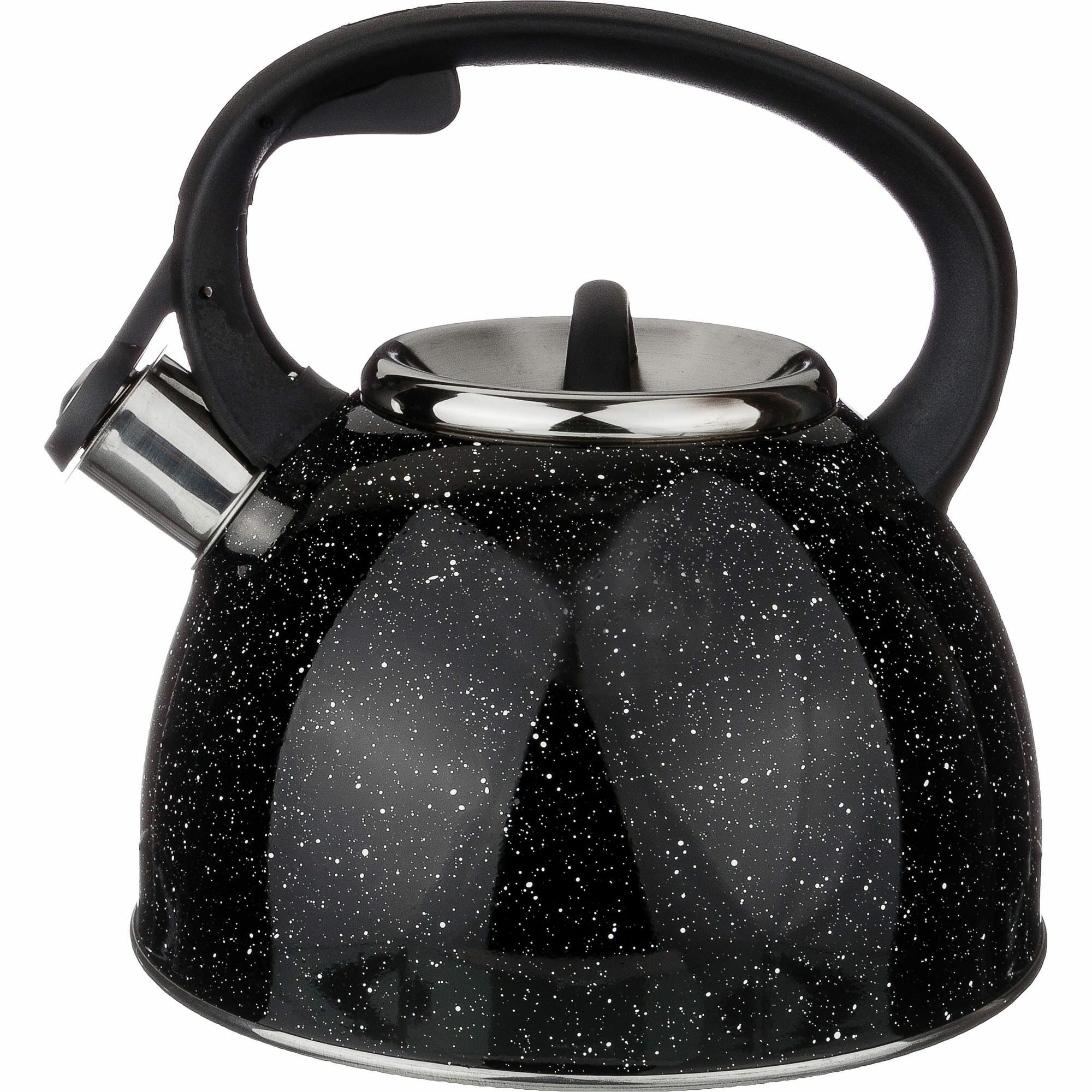 Чайник со свистком 907-045 серия "Черный мрамор" 2,5л