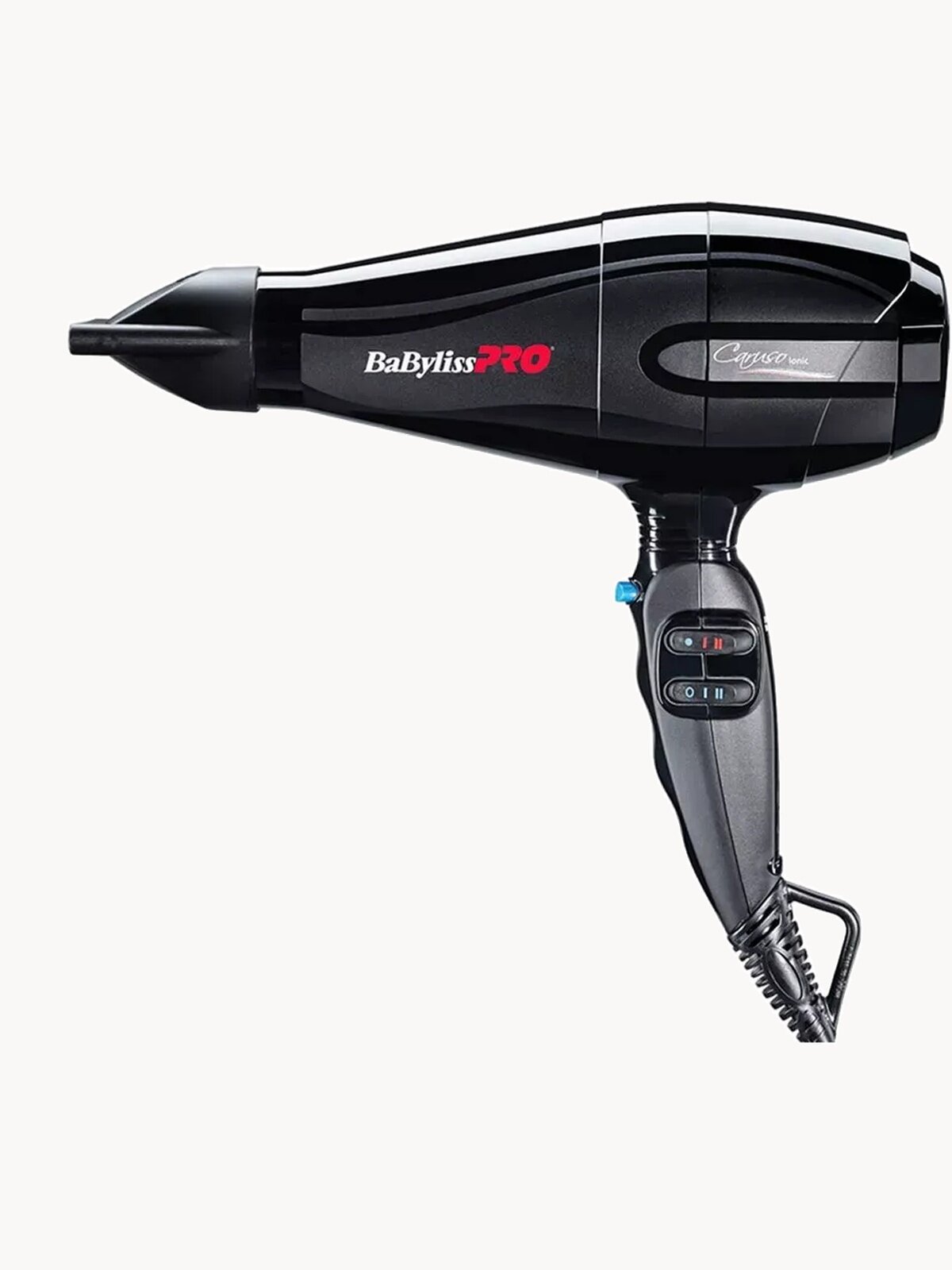Фен профессиональный BaBylissPro Caruso BAB6520RE, мощность 2400Вт, 3 режима нагрева, 2 скорости, черный