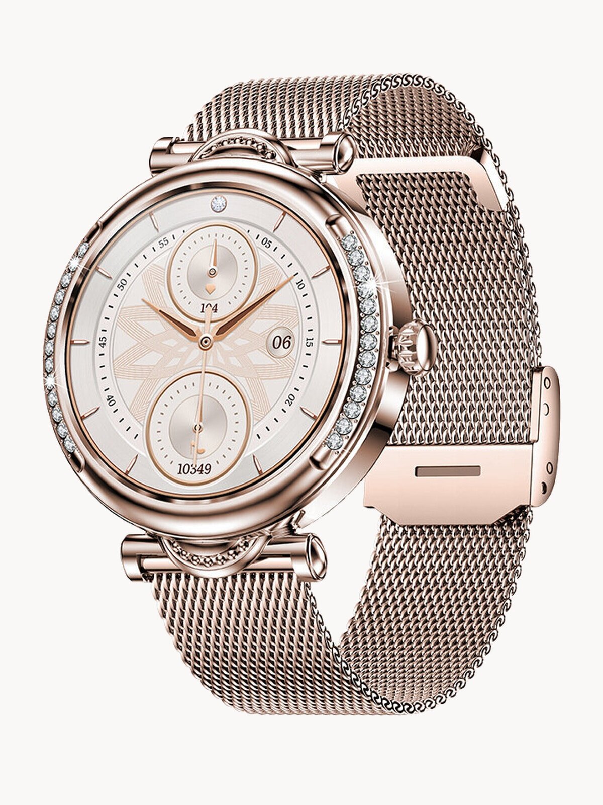 Умные часы, золотистый, корпус 41 мм, металл, силикон, без NFC, золотистый корпус