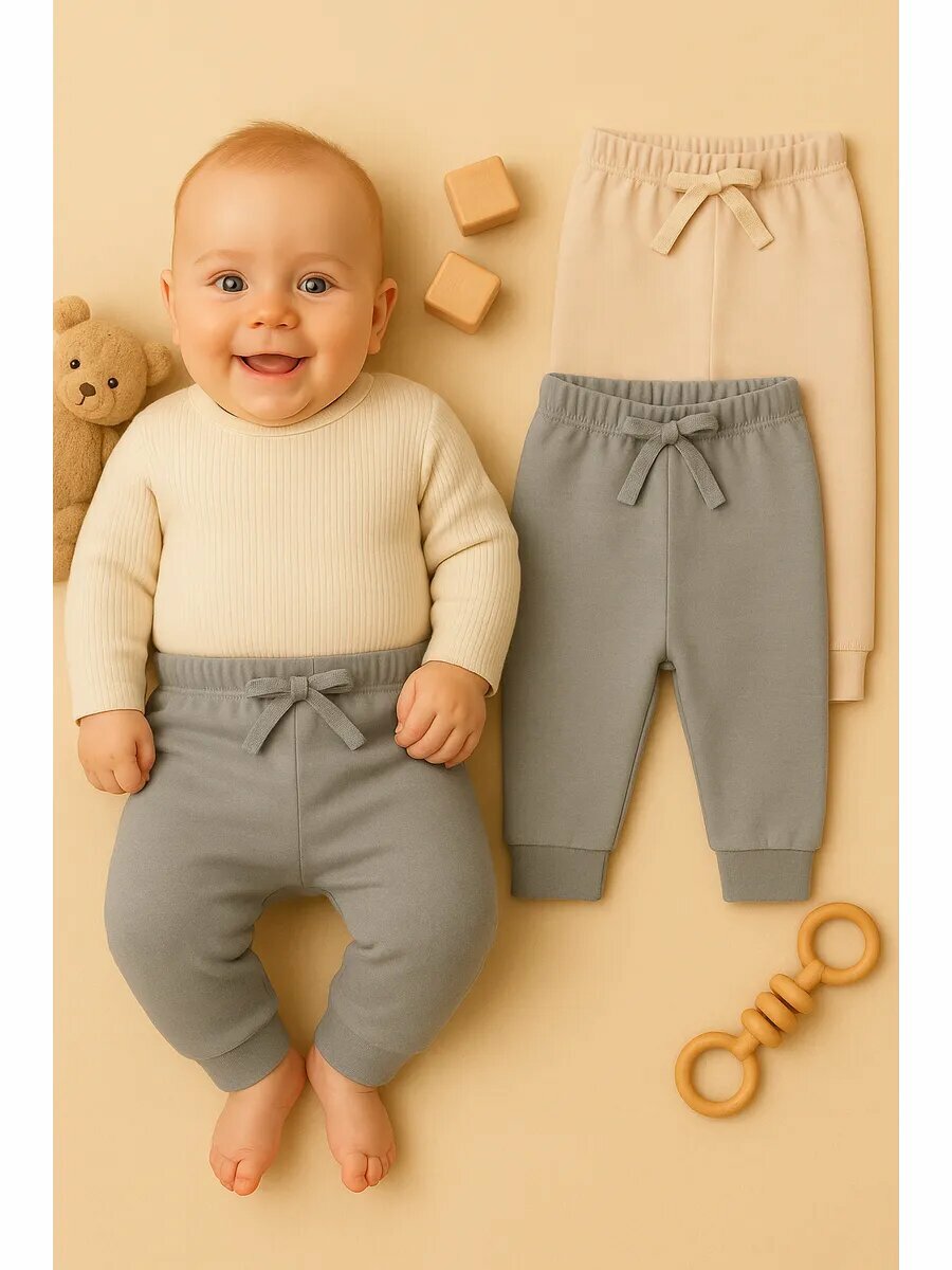 Ползунки MARK FORMELLE для малышей комплект из 5 шт. размер 74/48 серый розовый