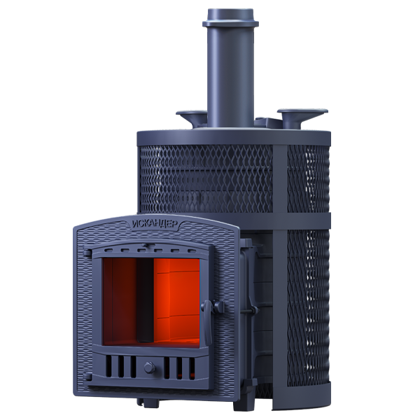 Чугунная печь для бани Искандер ЗК 25 (П2) Pro Ураган (Технолит)