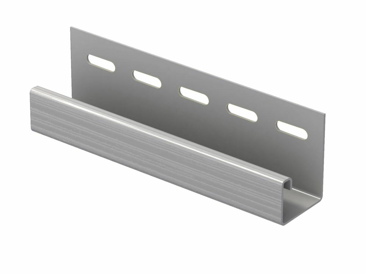 Ю-пласт J-планка (j-профиль) серый 1 шт