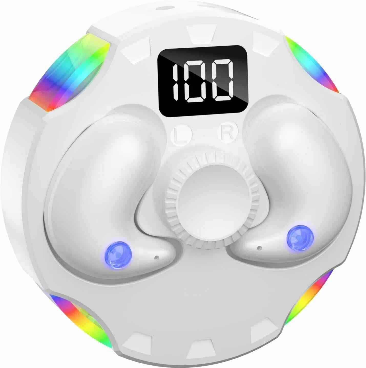 Беспроводные Bluetooth-наушники с цифровым дисплеем и зарядным кейсом