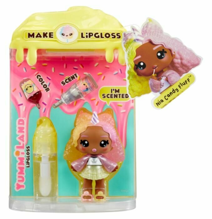 Кукла брелок с блеском для губ/Yummiland Ниа Кэнди Флафф
