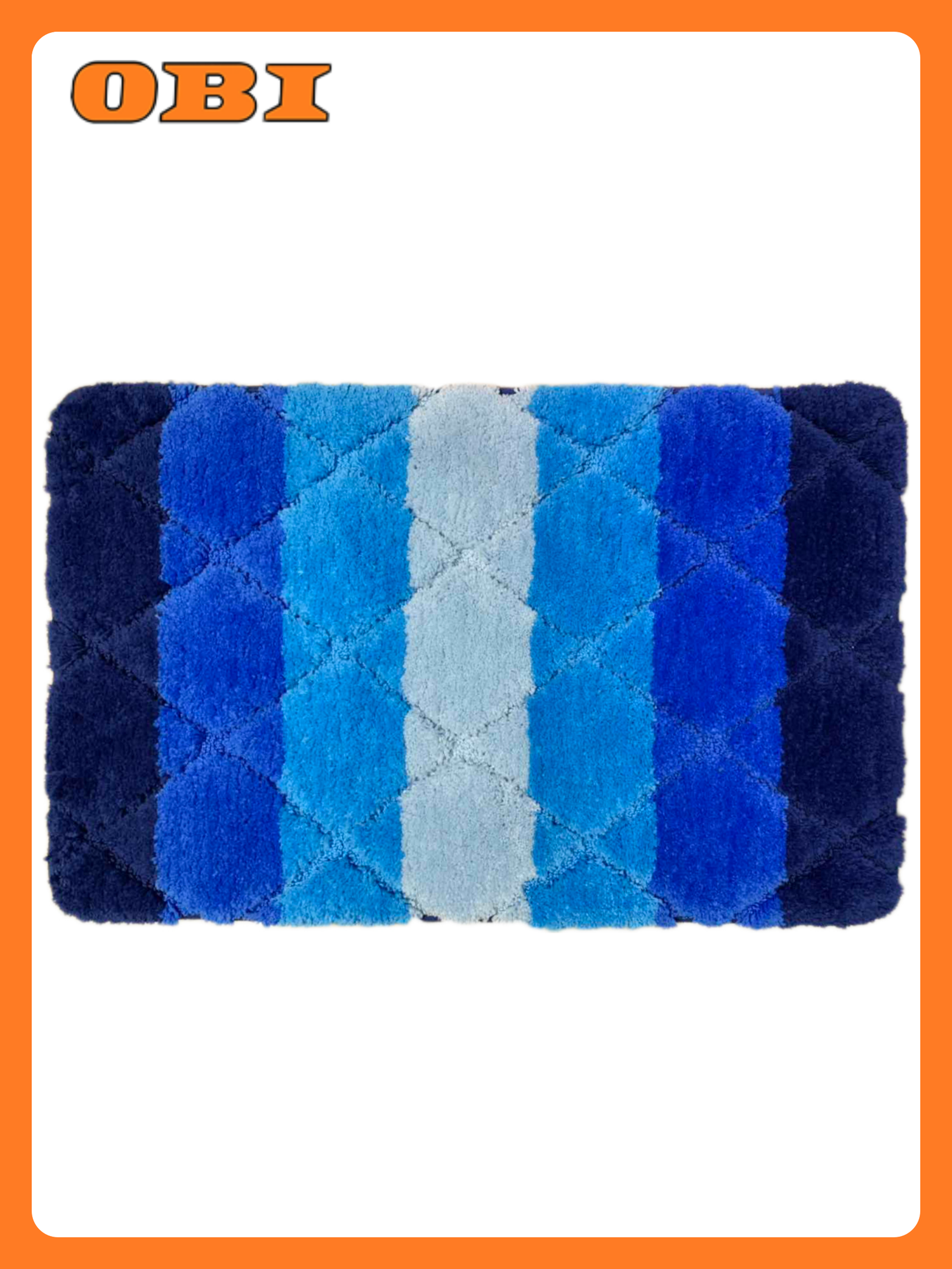 Коврик Dasch HY-C19002 для ванной полиэстер ворс микрофибра синий 50x80 см