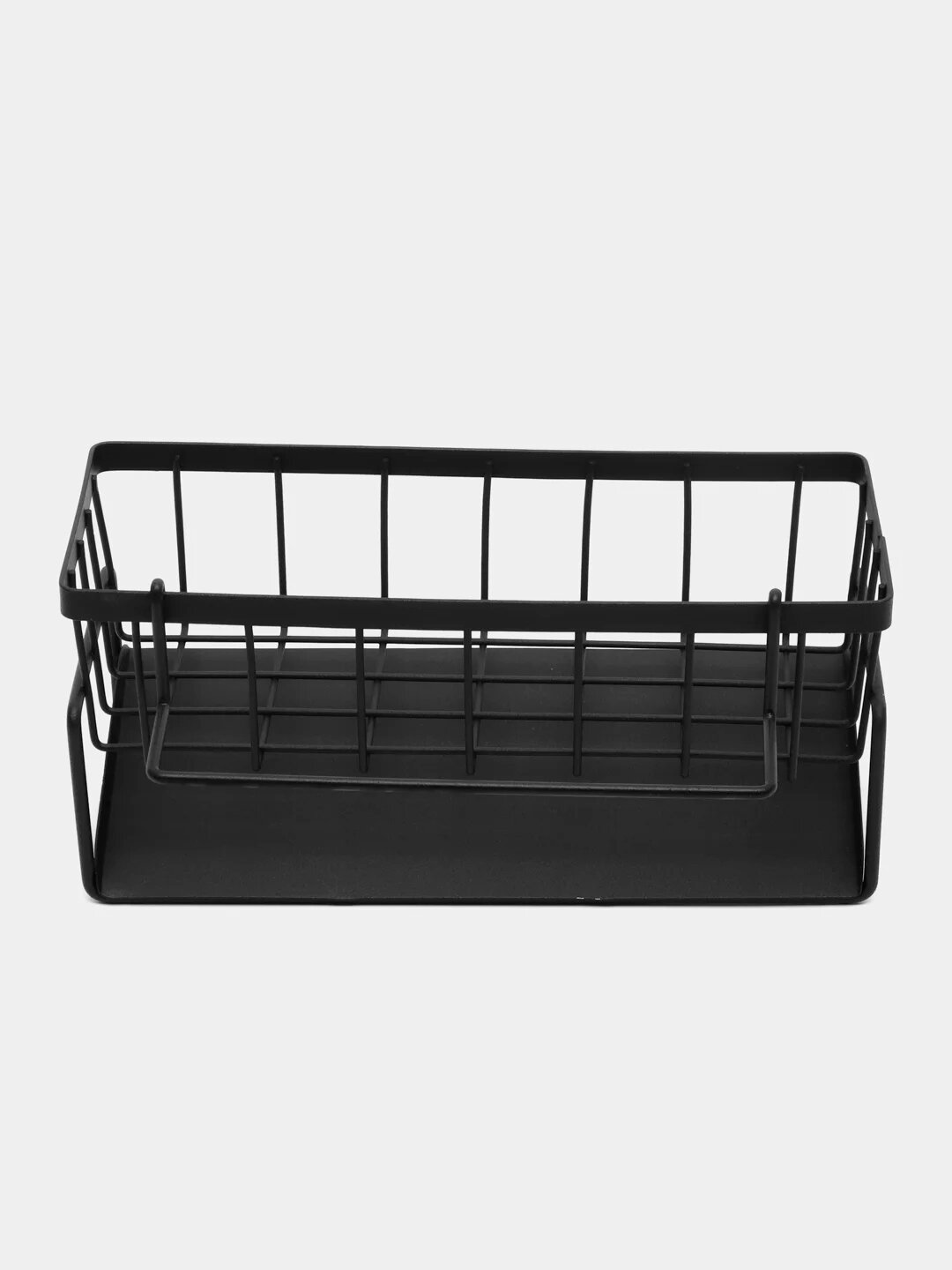 Кухонный органайзер для губки и моющих средств, подставка на раковину - Черный, Без держателя