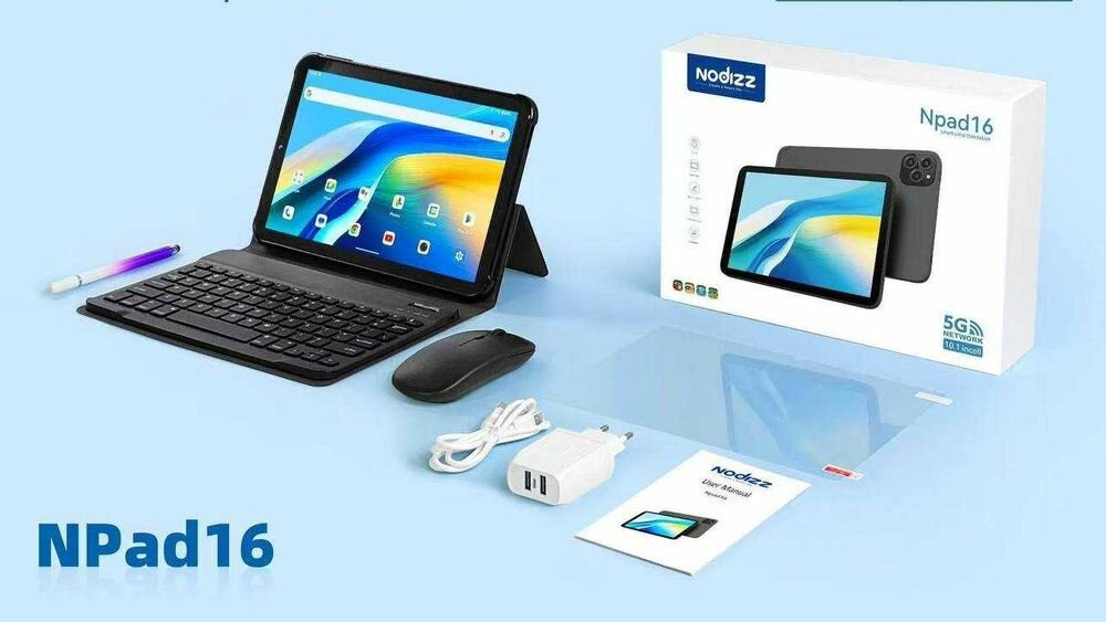 NODIZZ Bolalar Plansheti 7" 128 GB, nPad16/702/710/711, qulay va bardoshli