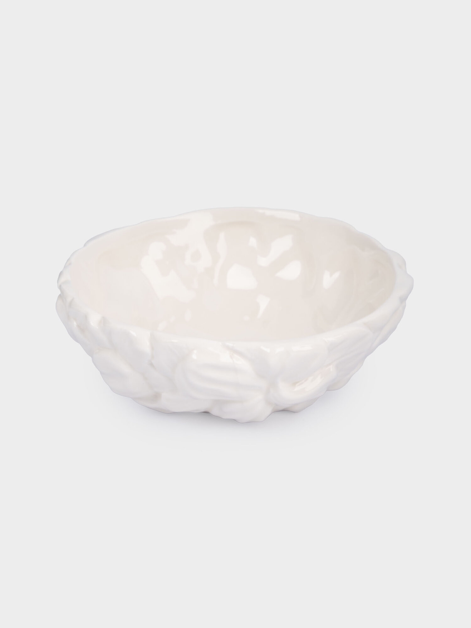 Салатник, 16х6 см, 500 мл, керамика, молочный, Цветы, Blossom — фото 1