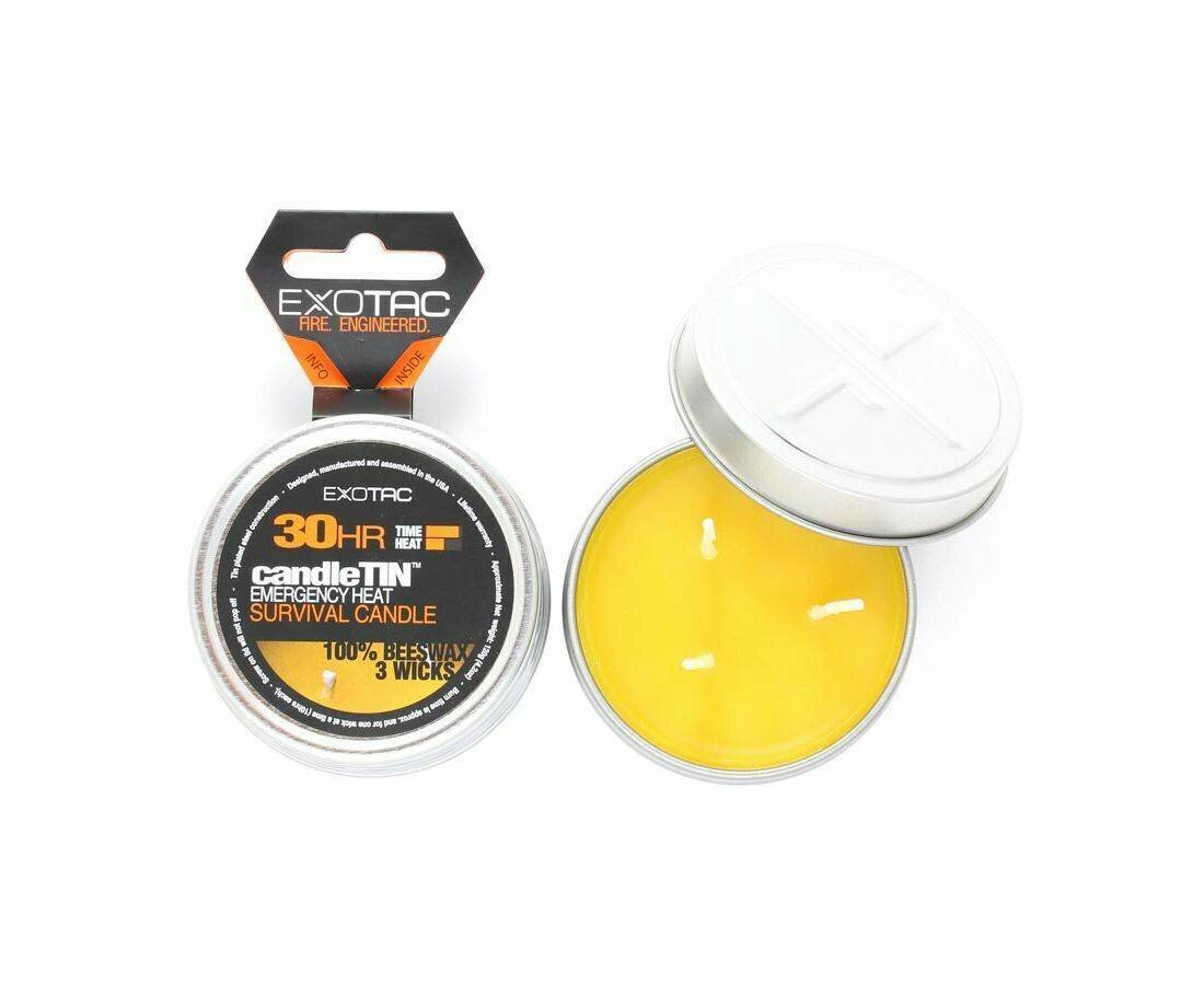 Свеча длительного горения туристическая Exotac CandleTIN Slow Burn Large