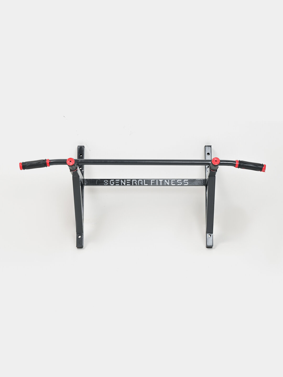 Горизонтальный турник 3в1, настенный, до 200кг, ширина 100 см, красный — фото 1