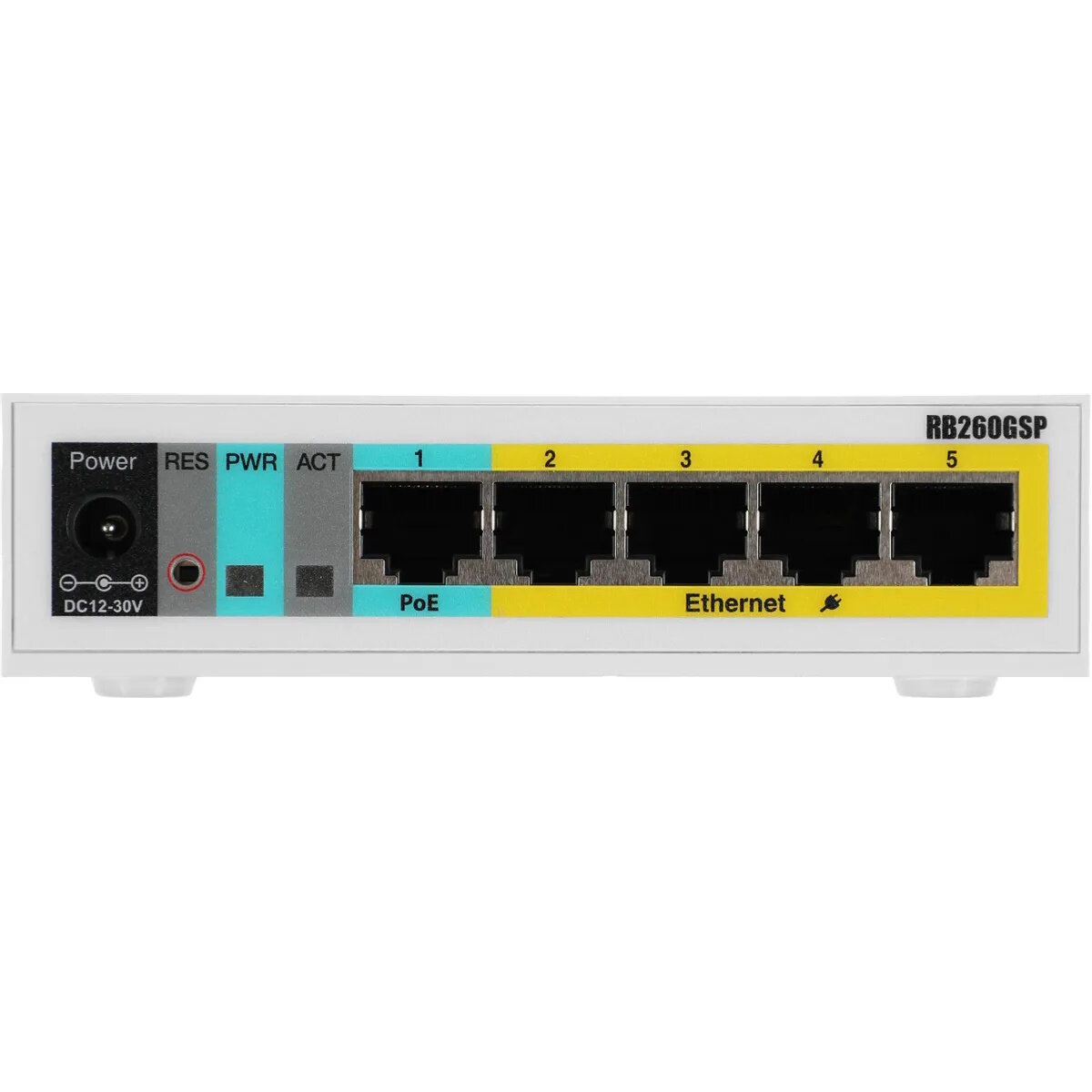 Коммутатор MikroTik RB260GSP управляемый, 5 портов 1000 Мбит/с, 1 PoE порт