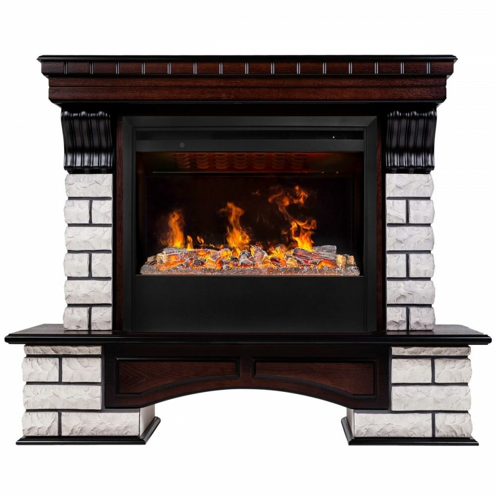 Электрокамин RealFlame Country Rock 26 AO с очагом 3D Helios 26 SBG