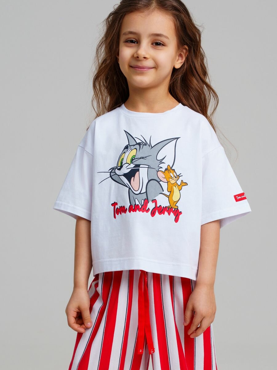 Футболка playToday размер 110 белый