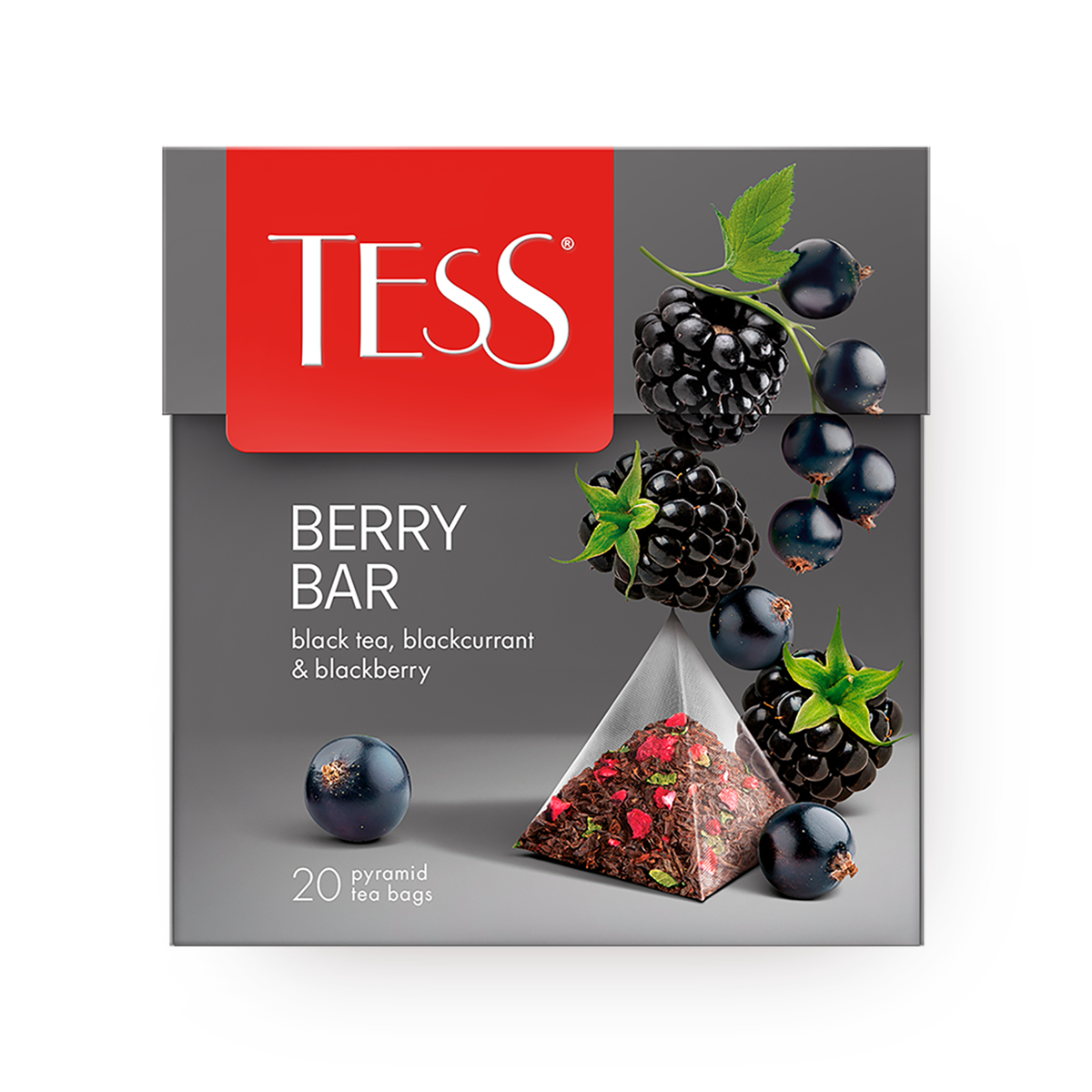 Чай чёрный Berry Bar Tess с ежевикой и черникой в пирамидках