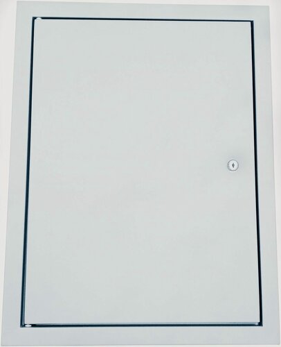 Изображение товара Люк сантехнический Элит усиленный 1 мм с замком 500*800, RAL 9003 муар (50*80 см)