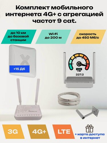 Изображение товара Готовый комплект интернета для дачи с модемом cat 9 с агрегацией частот