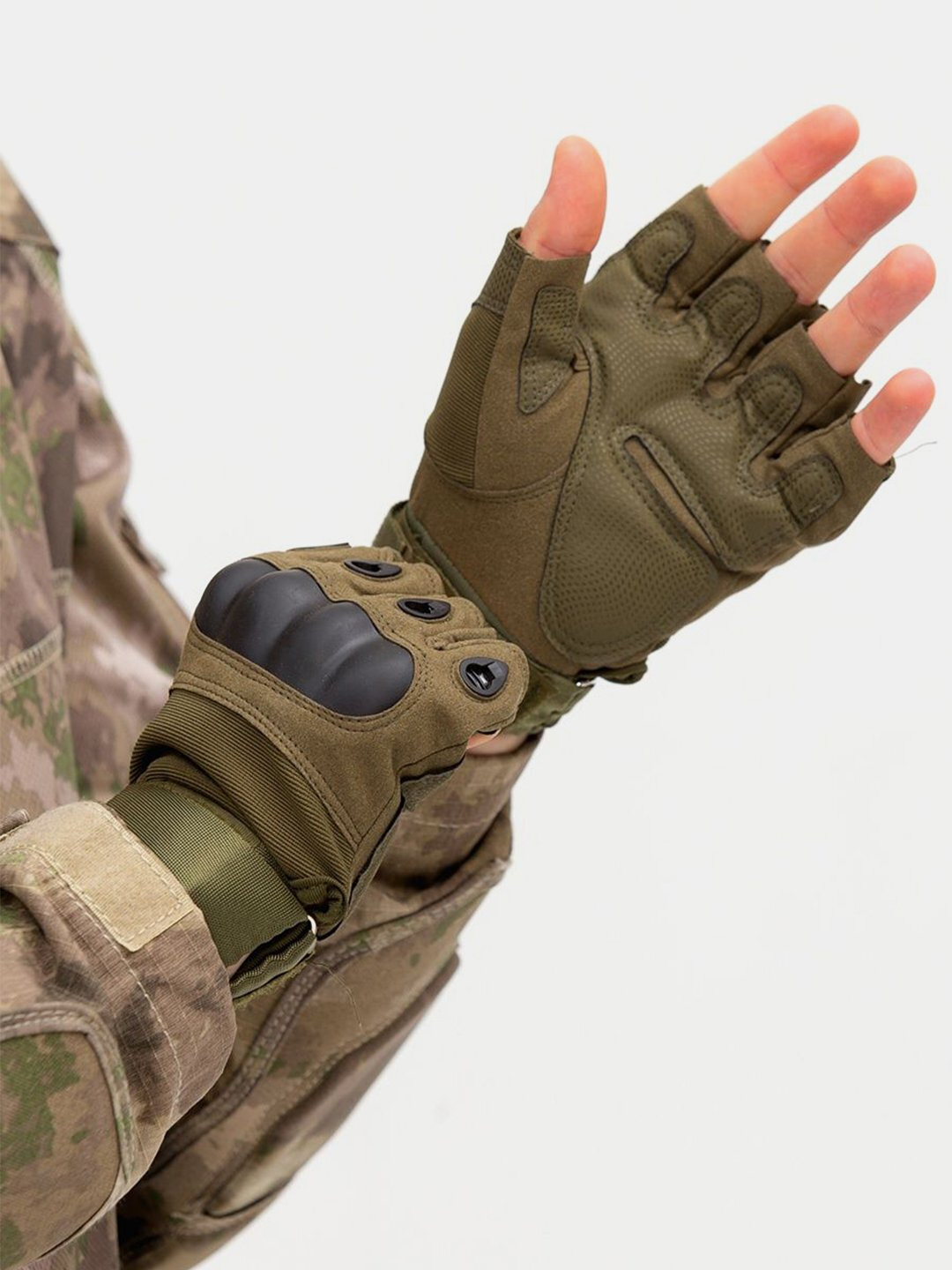 Перчатки  см для взрослых и детей, размер см, зелeный — фото 1