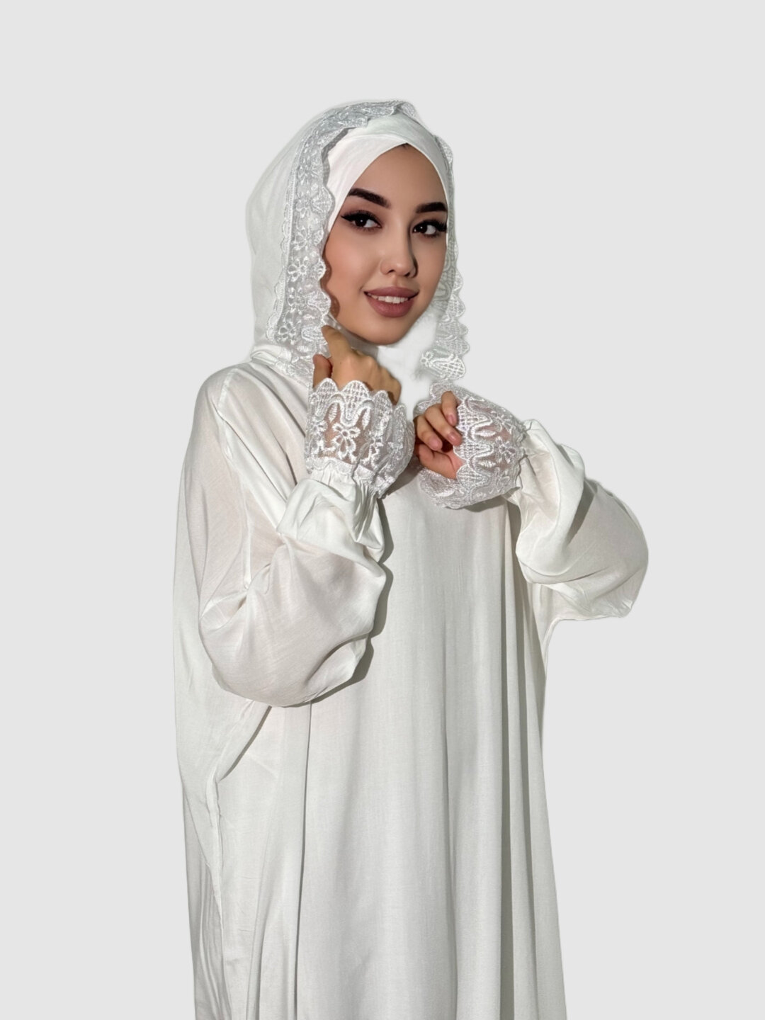 Халат , размер 44-54, белый, — фото 1