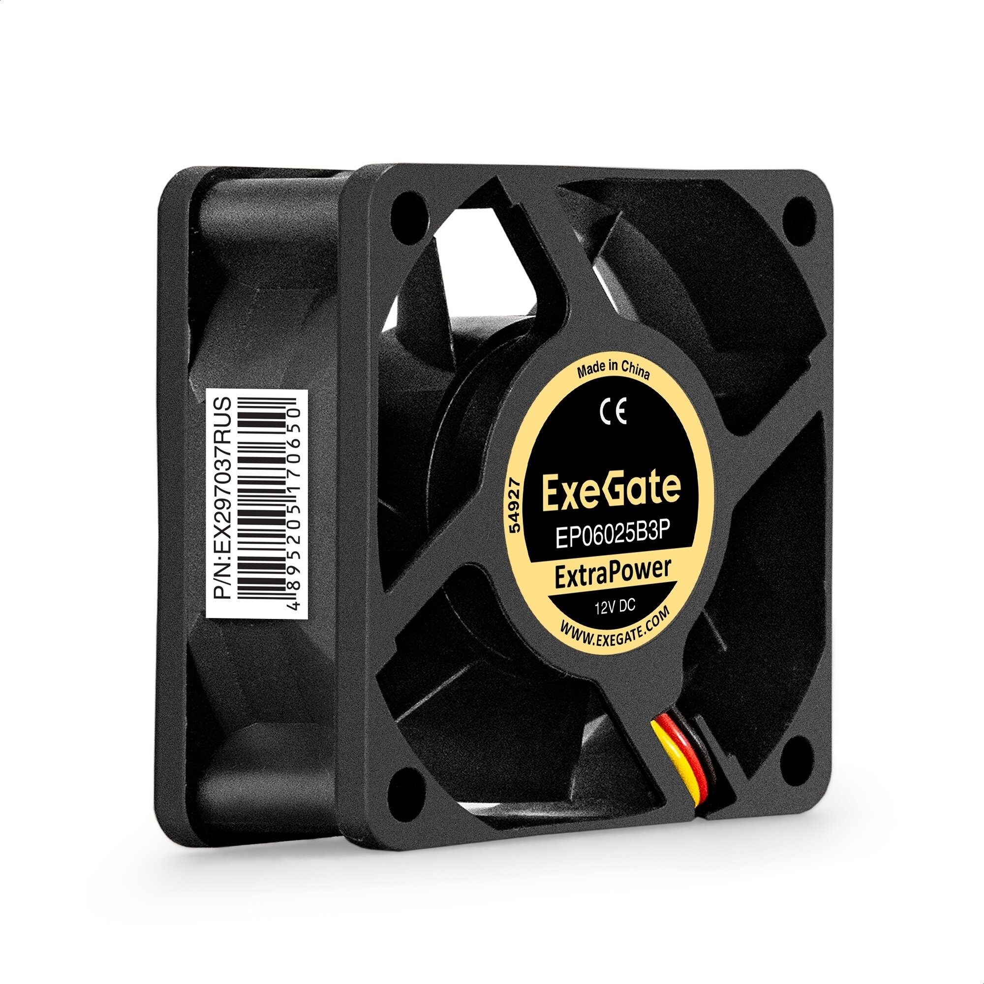Вентилятор ExeGate ExtraPower EP06025B3P черный 60мм 4500rpm 31db 3-pin