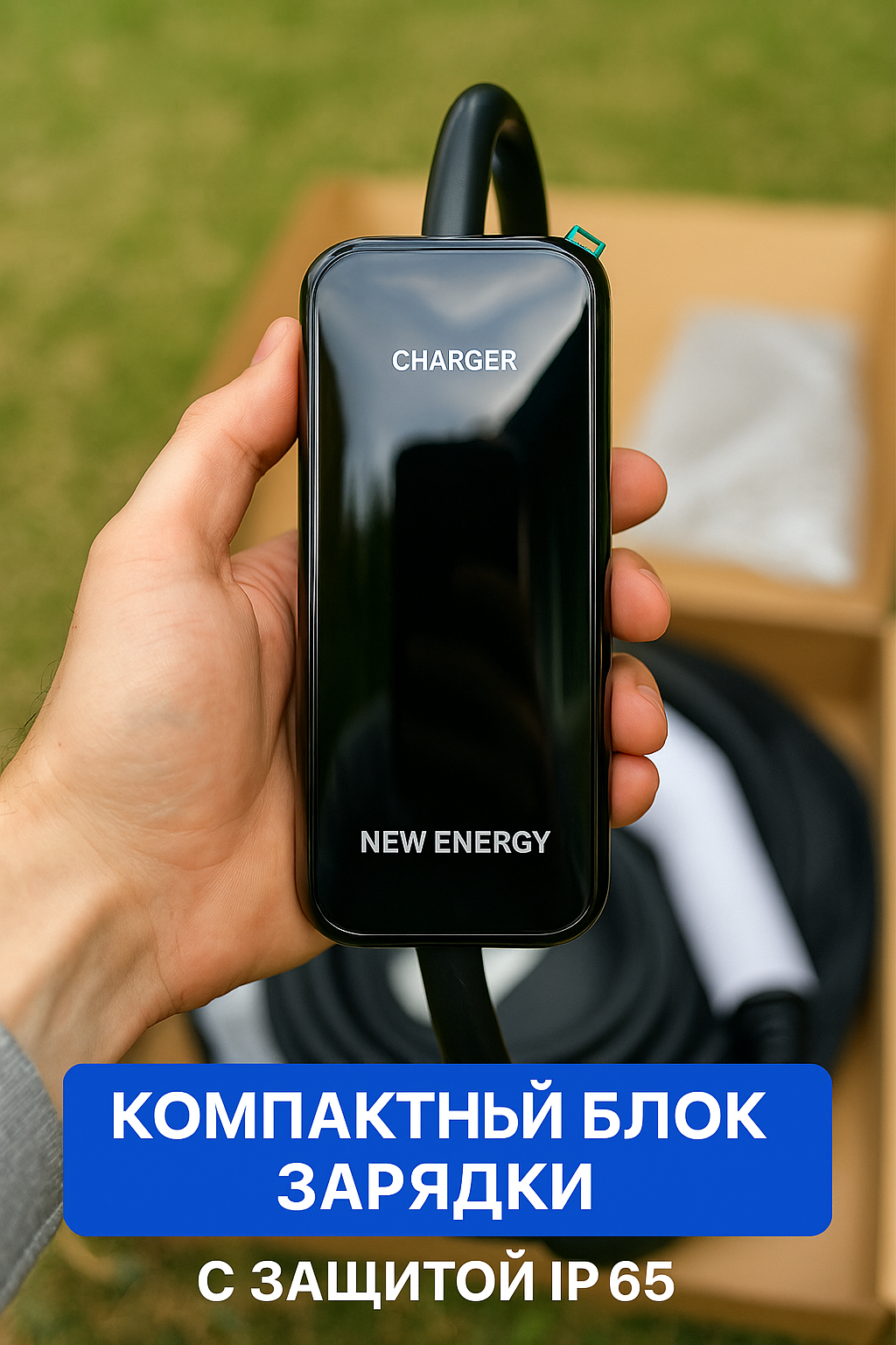 Зарядное устройство, для электромобиля, 3,5кВт 16A, с кабелем, 5м — фото 1