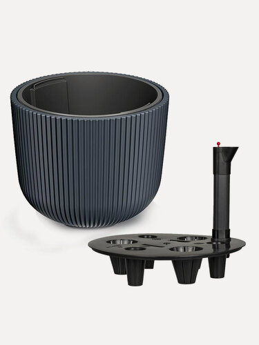 Изображение товара Кашпо со вставкой Prosperplast Milly, 31 л, антрацит + система для автополива Prosperplast WR5