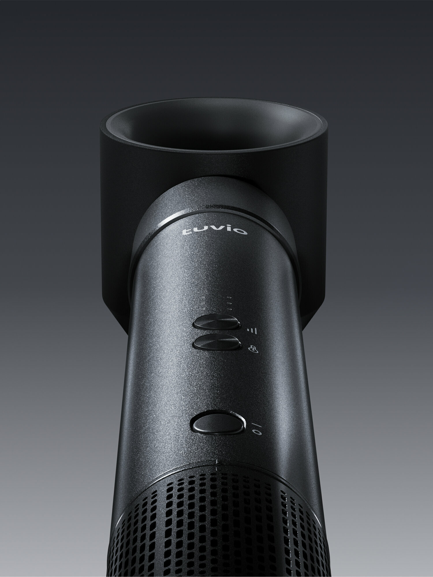 Фен-щётка с ионизацией Tuvio HBI1411, 7 насадок, тёмный металлик — фото 1