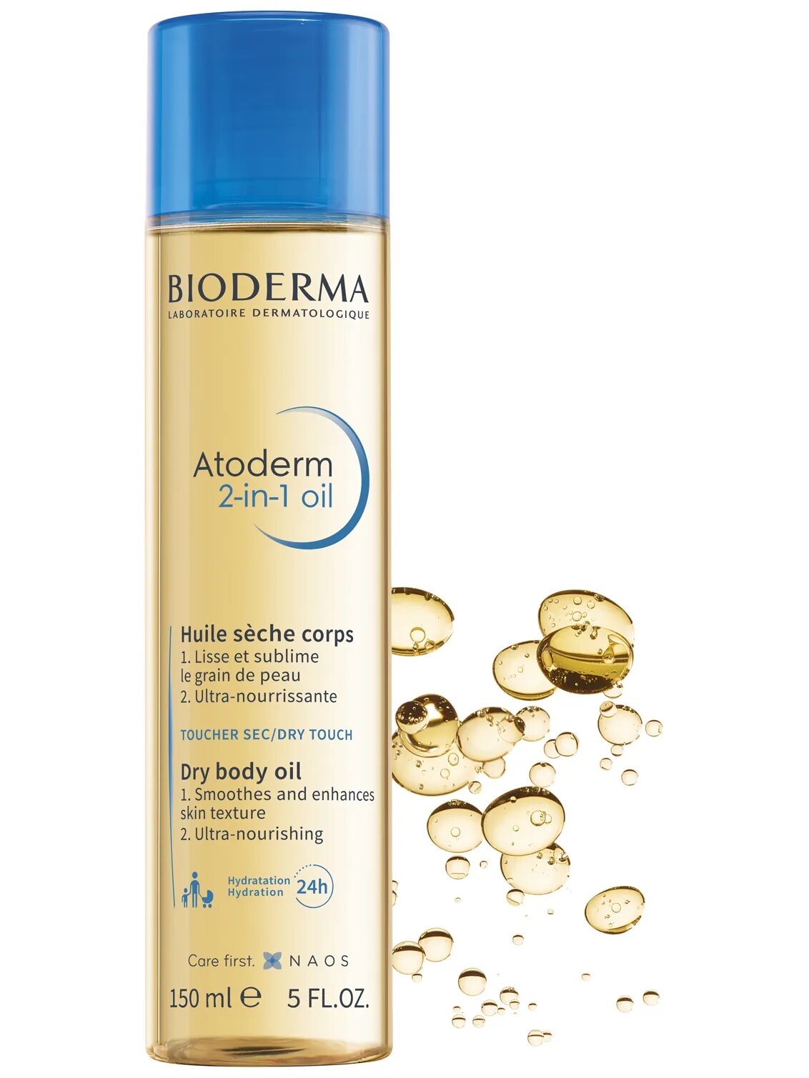 Сухое масло для тела Bioderma Atoderm, 2 в 1, для сухой кожи, 150 мл