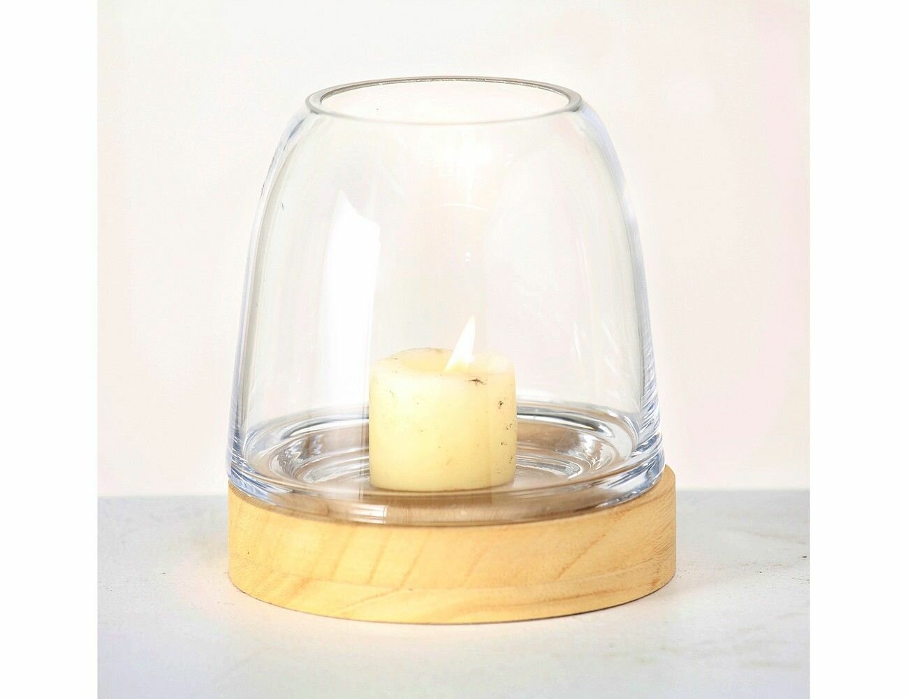 Стеклянный подсвечник протетто, стекло, дерево, 13 см, Boltze 1005697