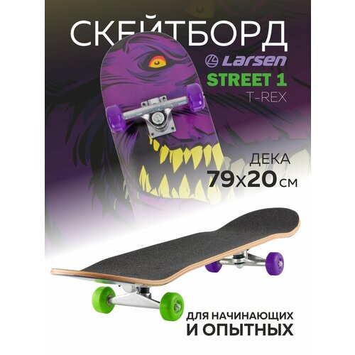 Детский скейтборд Larsen Street 1 фиолетовый/черный 31 