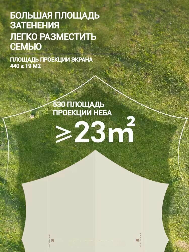 Наружный тент, эффективное затенение, водонепроницаемый и непромокаемый, большая вместительность, прост в хранении — фото 1
