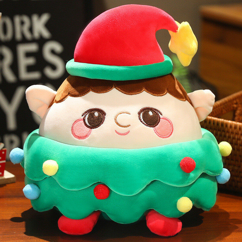 Мягкая игрушка Санта-Клаус 30 см из короткого плюша для рождественского настроения