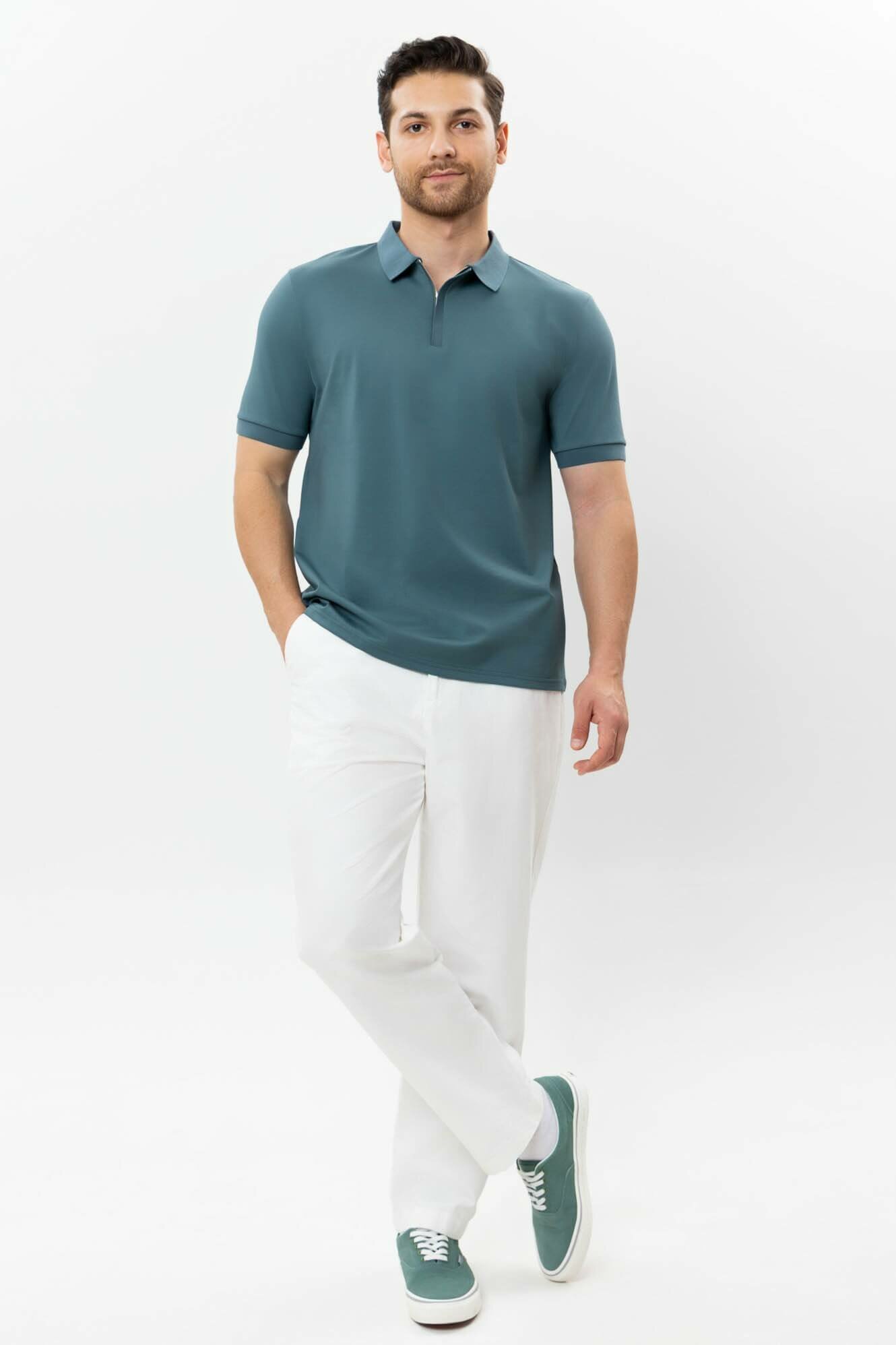 Поло спортивное TERRA PRO, размер 2XL, green — фото 1