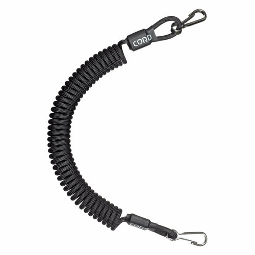 Страховочный шнур (тренчик) CORD с карабинами Black