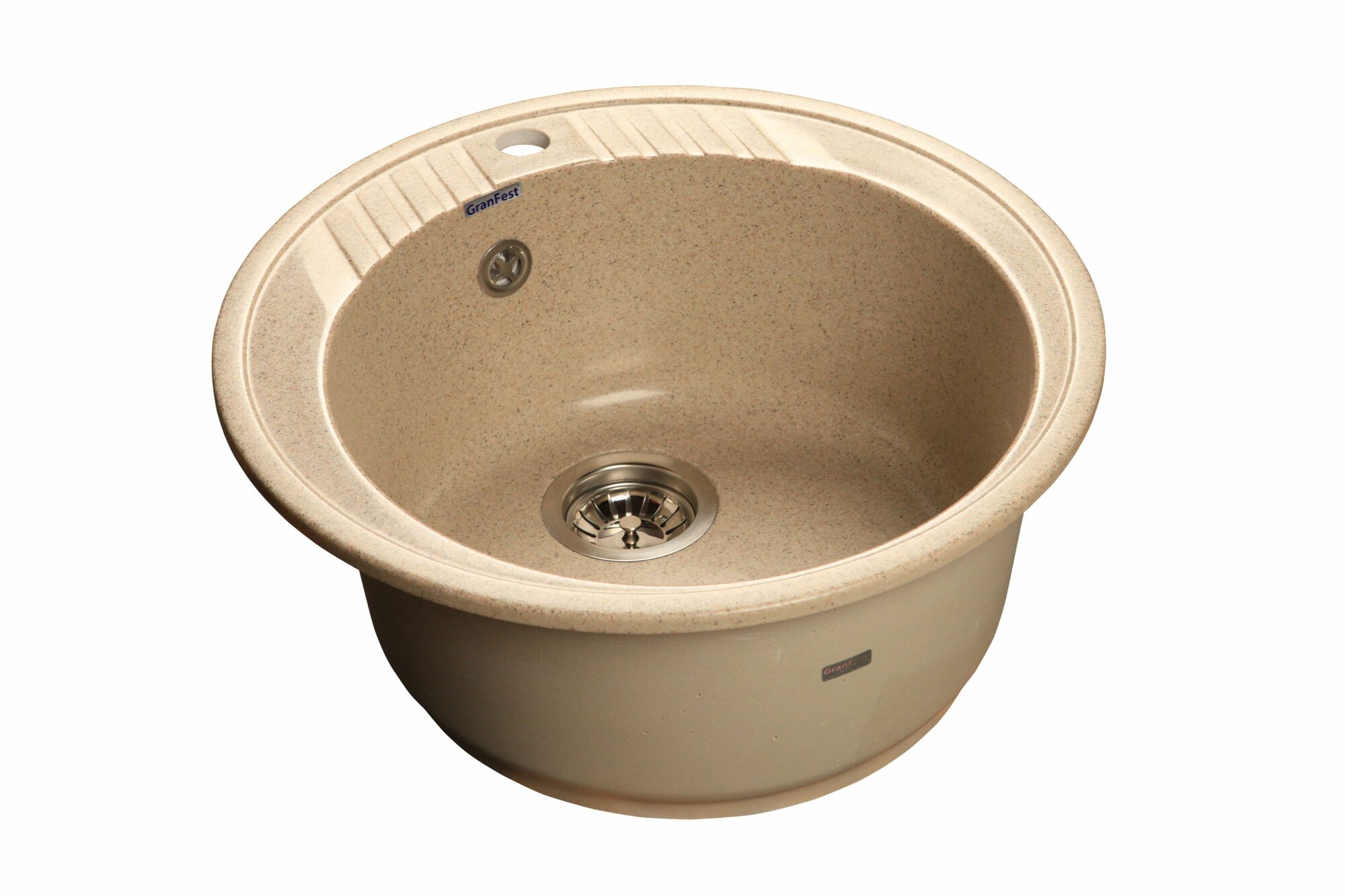 Мойка для кухни мраморная GranFest Rondo GF R520 песочный