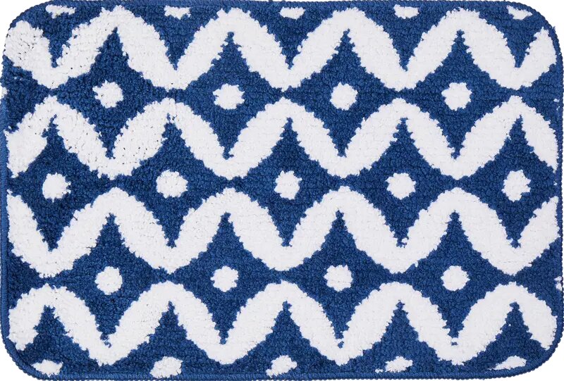 Коврик декоративный полиэстер Microfiber HF-1004-4759 40x60 см цвет синий