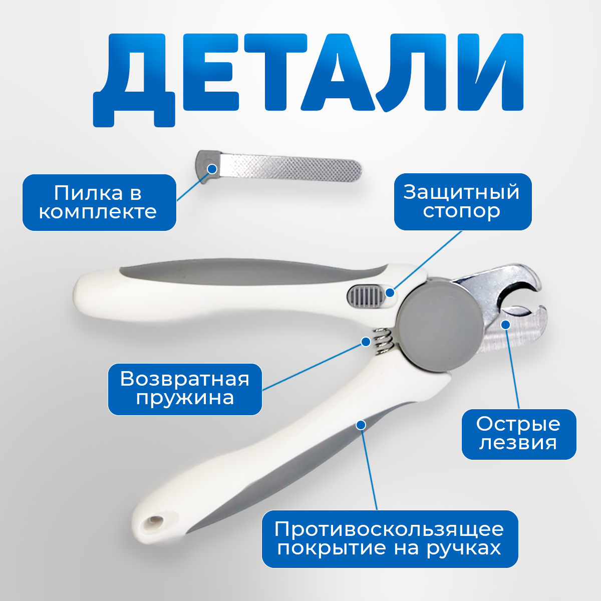 Картинки Когтерез-секатор для крупных пород собак с пилкой для когтей/ Зоотовар для груминга, кусачки для животных, для стрижки