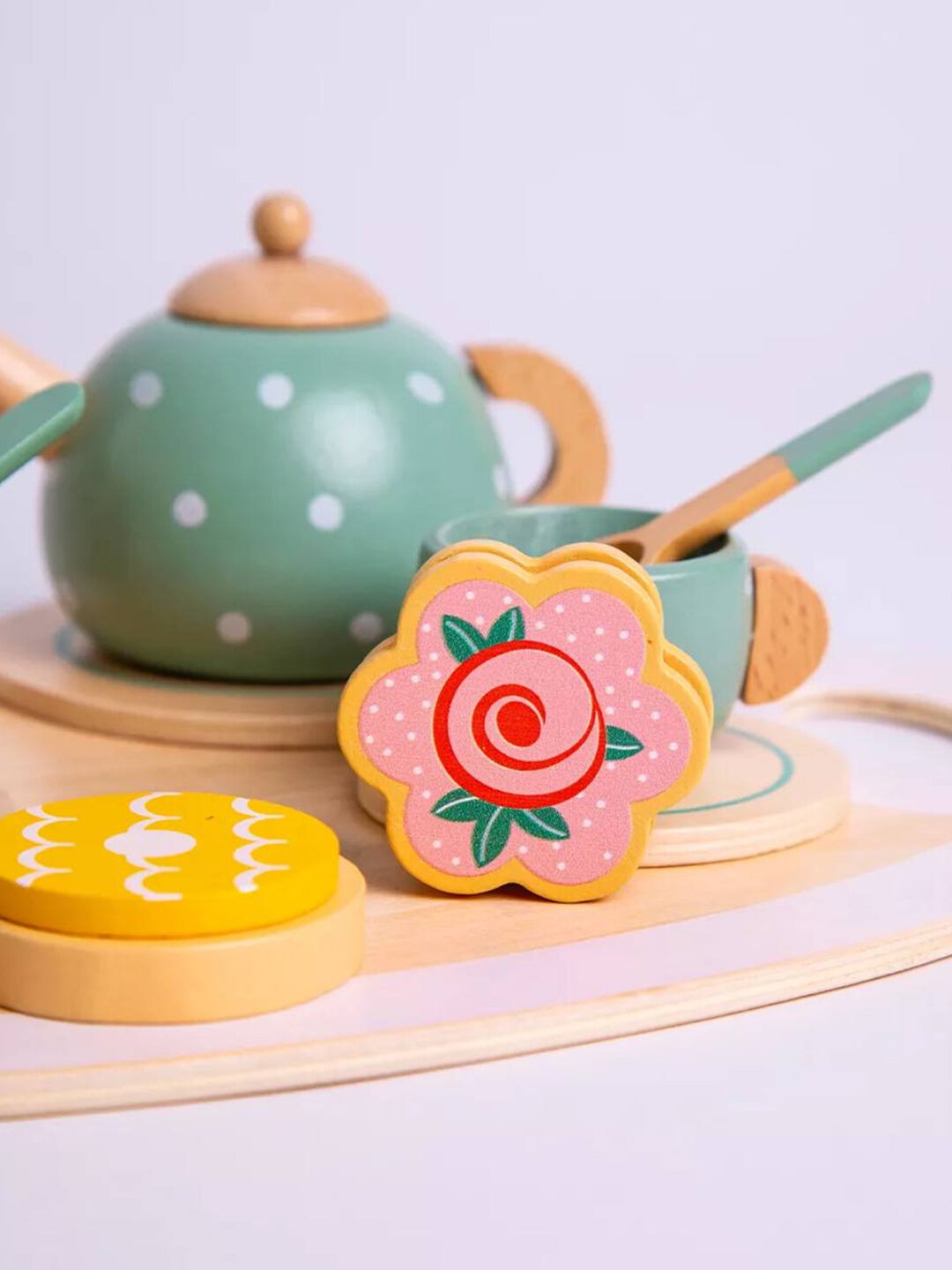 Детская деревянная посуда, чайный набор — фото 1