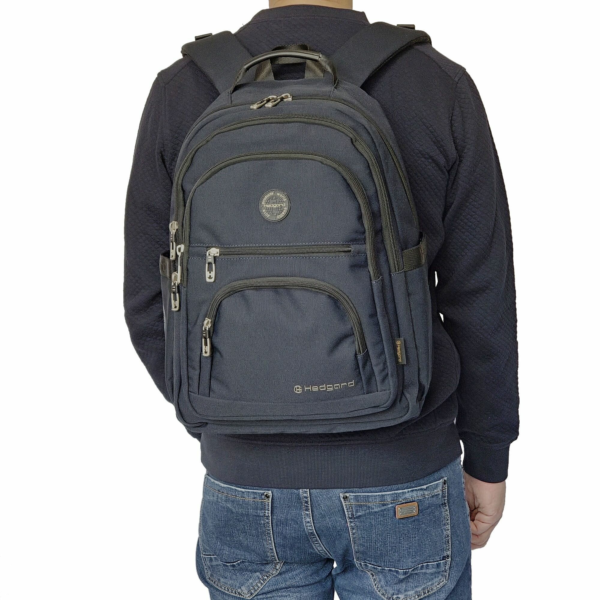 Рюкзак Hedgard 4189, мужской, городской, синий, 25л, полиэстер