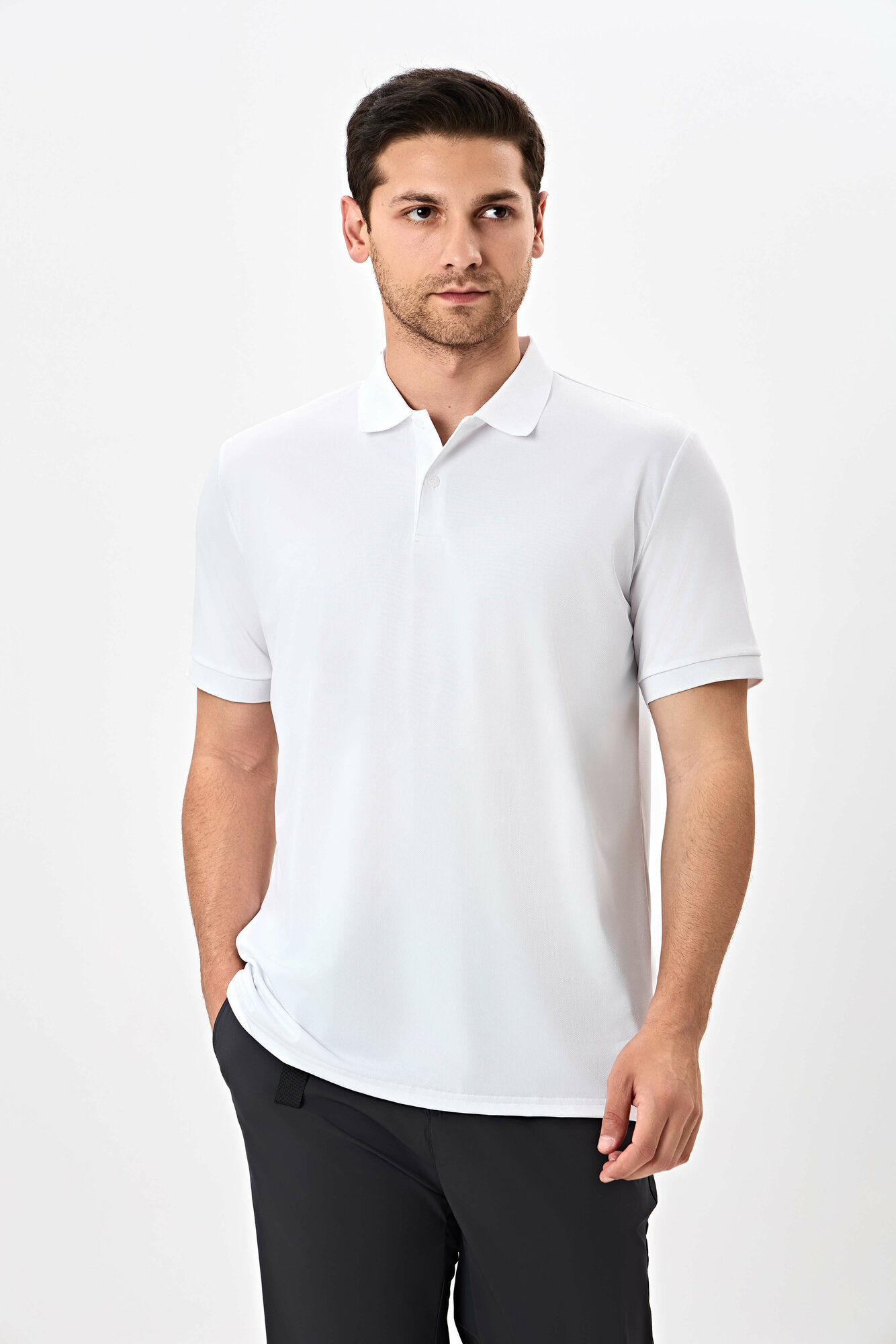 Поло спортивное TERRA PRO, размер L, white