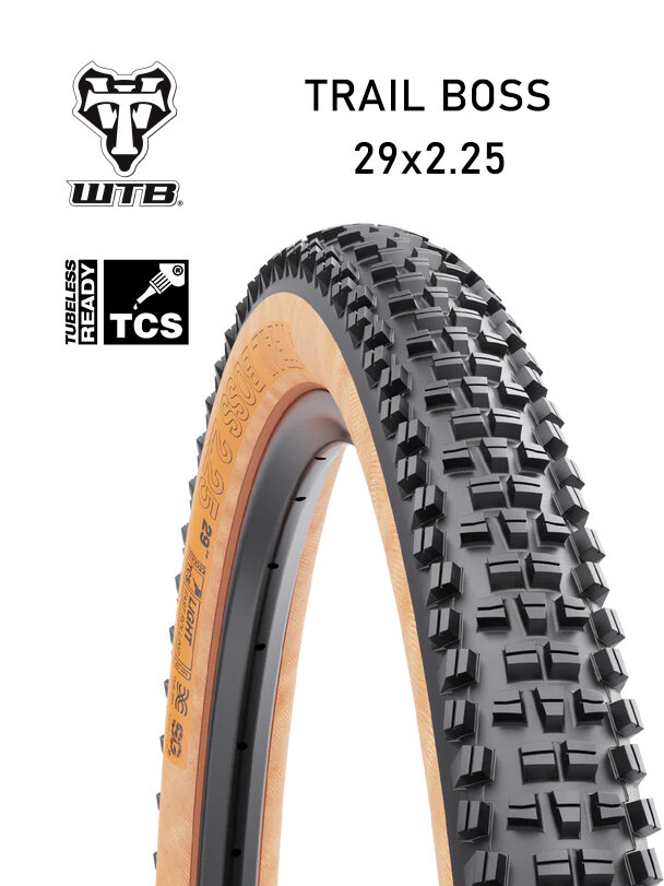 Покрышка бескамерная 29x2.25 WTB Trail Boss TCS Light/Fast Rolling 60tpi Dual DNA SG2 tire (tan)