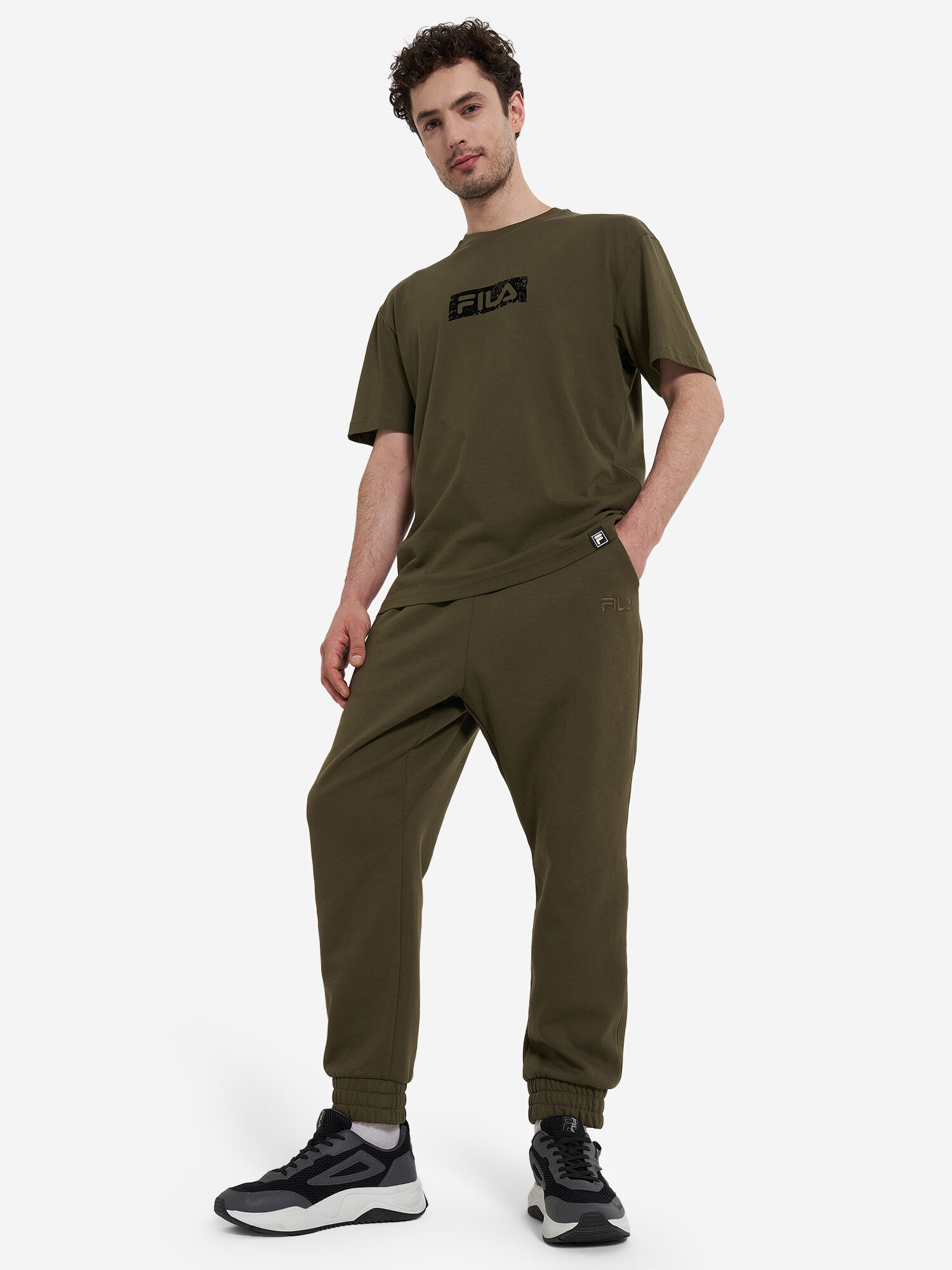 Брюки Fila, размер 48-50, милитари — фото 1