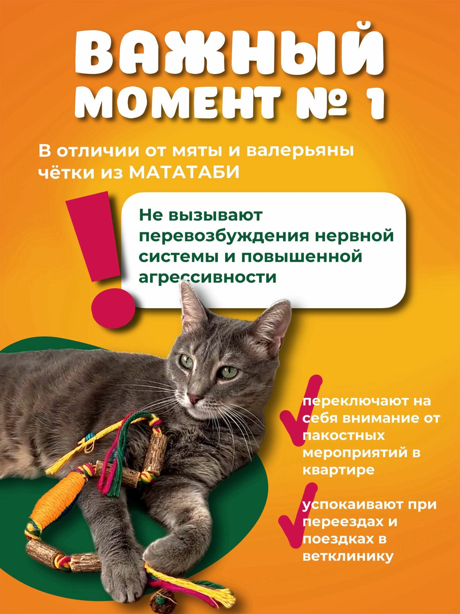 Игрушка для кошек палочки мататаби для зубов Кусалка — фото 1