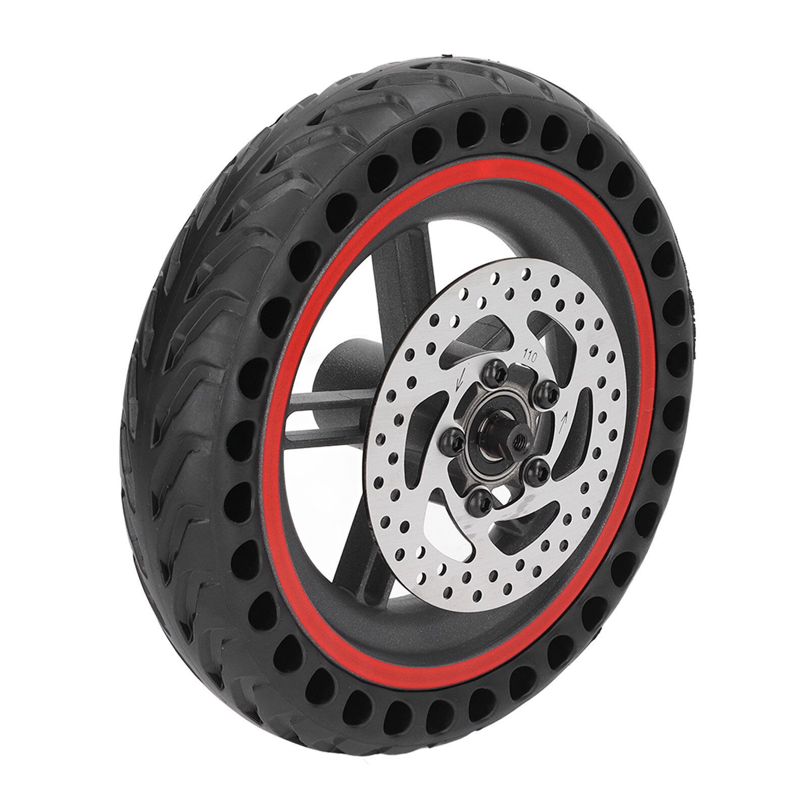 Изображение Электрический скутер заднее колесо с тормозом, алюминиевый сплав и резина, 110 мм для Xiaomi M365 1S Red