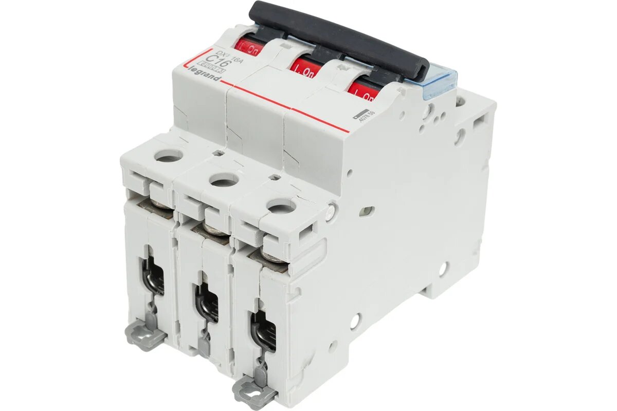 Автоматический выключатель Legrand DX3 6000 - 10 кА - тип C - 3П - 16 А - 3 модуля 407859