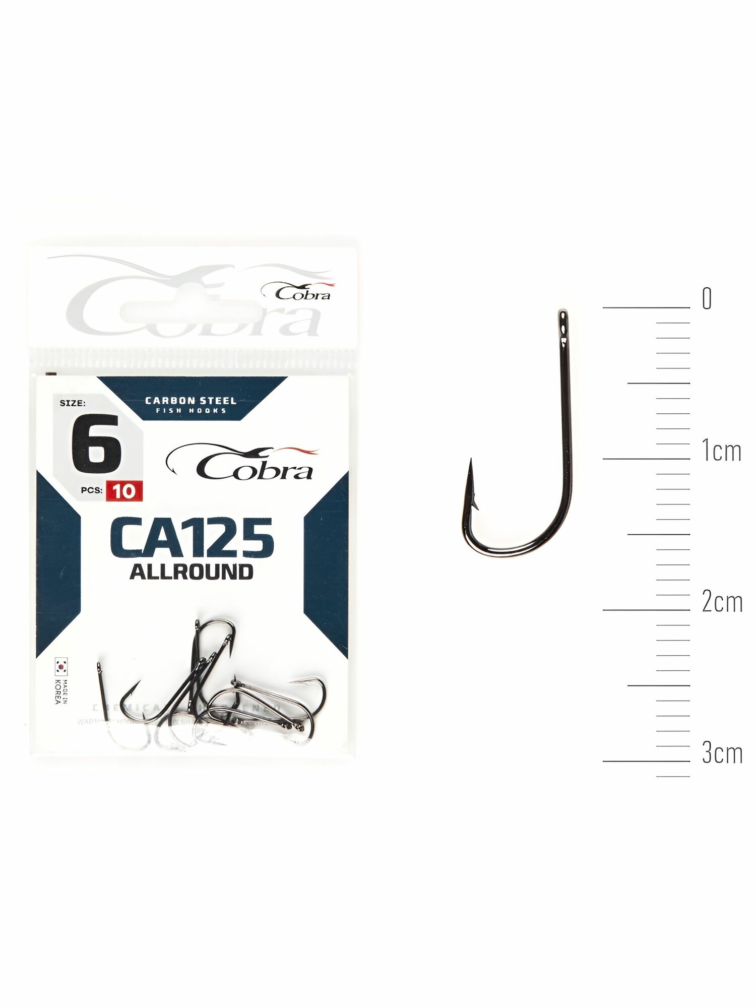 Крючки Cobra Allround STRUGER CA125 разм. 6 одинарные  10шт.