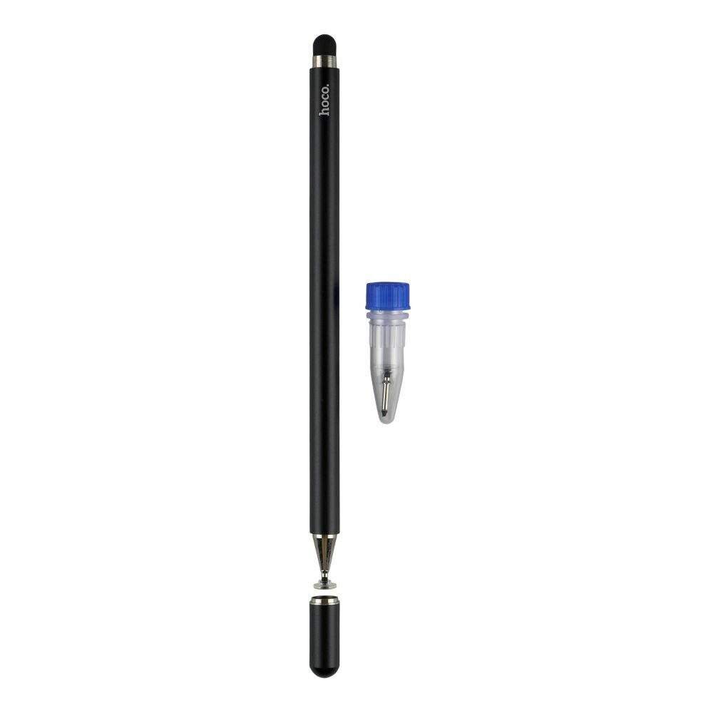 Стилус Hoco GM103 Pencil, универсальный, два в одном, черный, металлический — фото 1